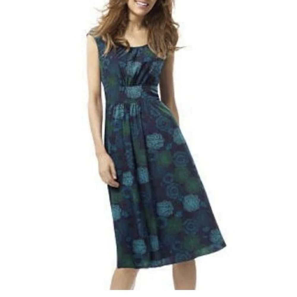 Liz Claiborne Aegean Tile fit flare Aline tea dress